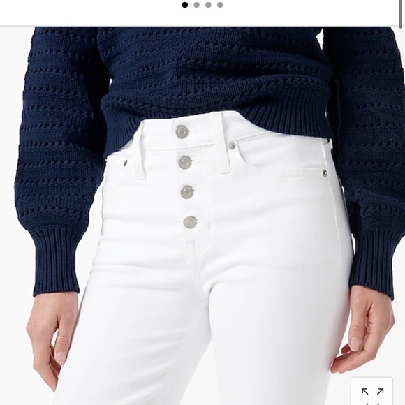 10" demi-boot crop jean in white - Picture 2 of 5